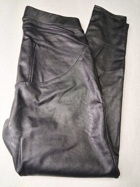 High-Rise Black Faux Leather Leggings